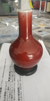 清早期祭红釉天球瓶  00308